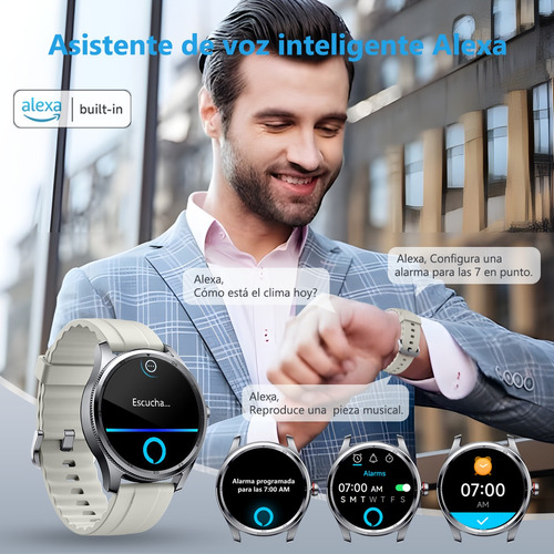 Reloj Inteligente Hombre Smartwatch Bluetooth Llamadas Alexa