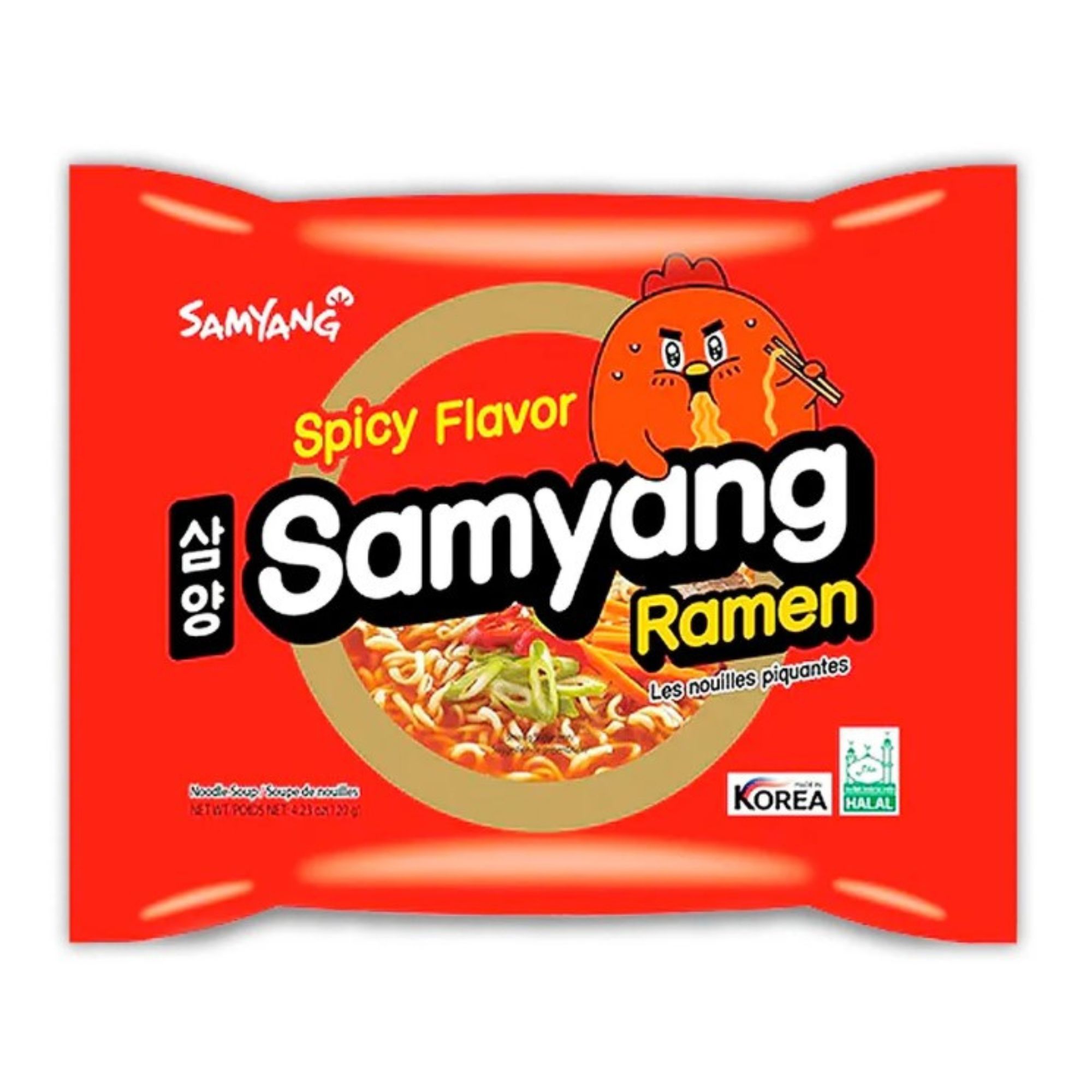 Sopa Instantánea Ramen Coreana Samyang Ramyun Picante de 10 Piezas