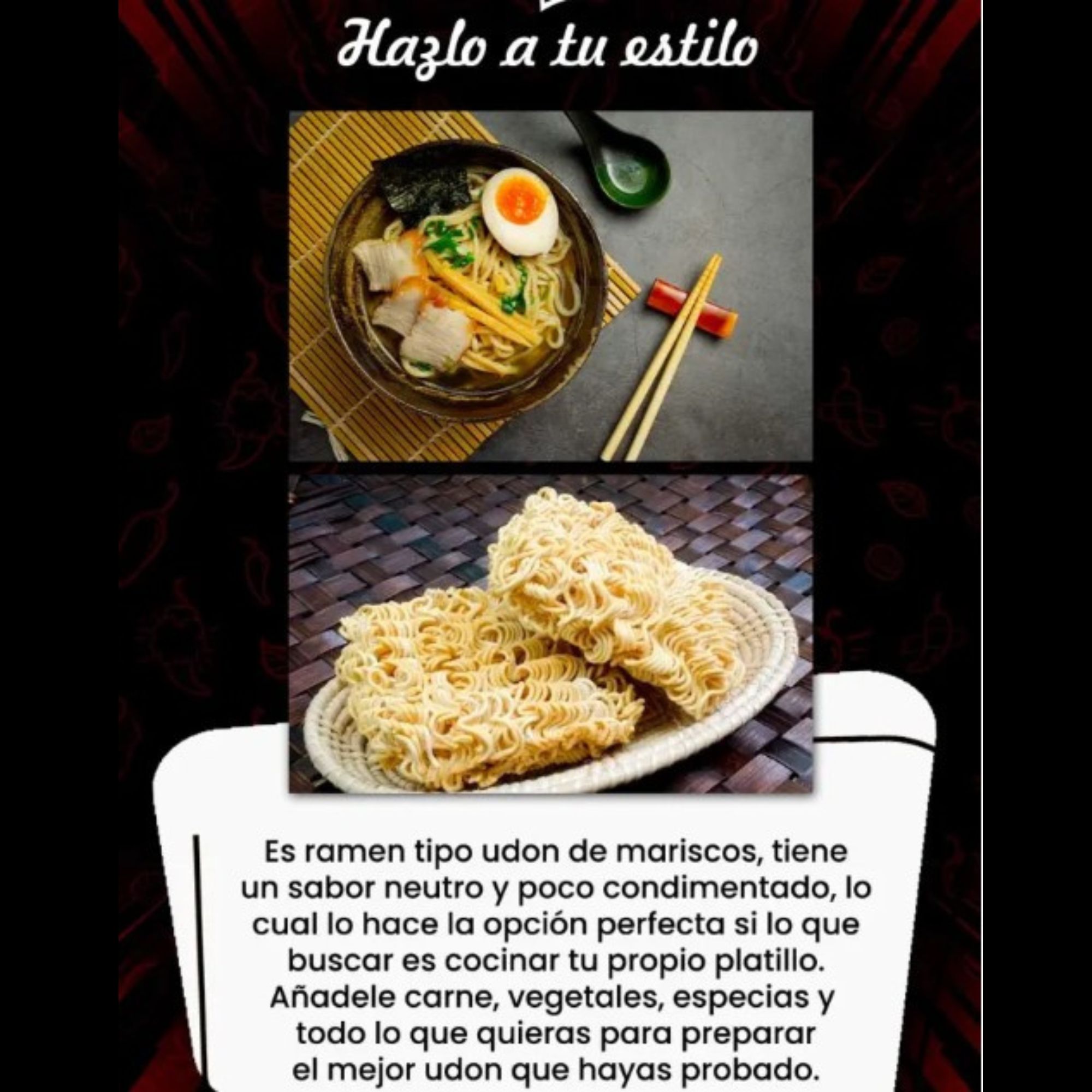 Sopa Instantánea Ramen Coreana Estilo Japonesa U-dong Sabor Mariscos de 5 Piezas