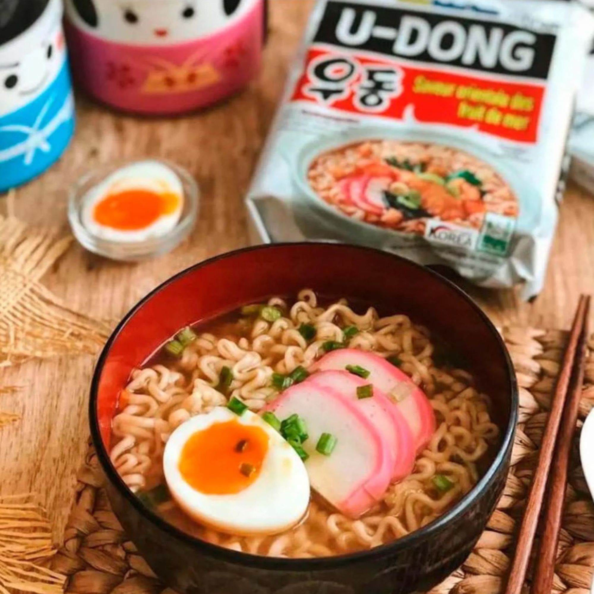 Sopa Instantánea Ramen Coreana Estilo Japonesa Udong Sabor Mariscos de 20 Piezas