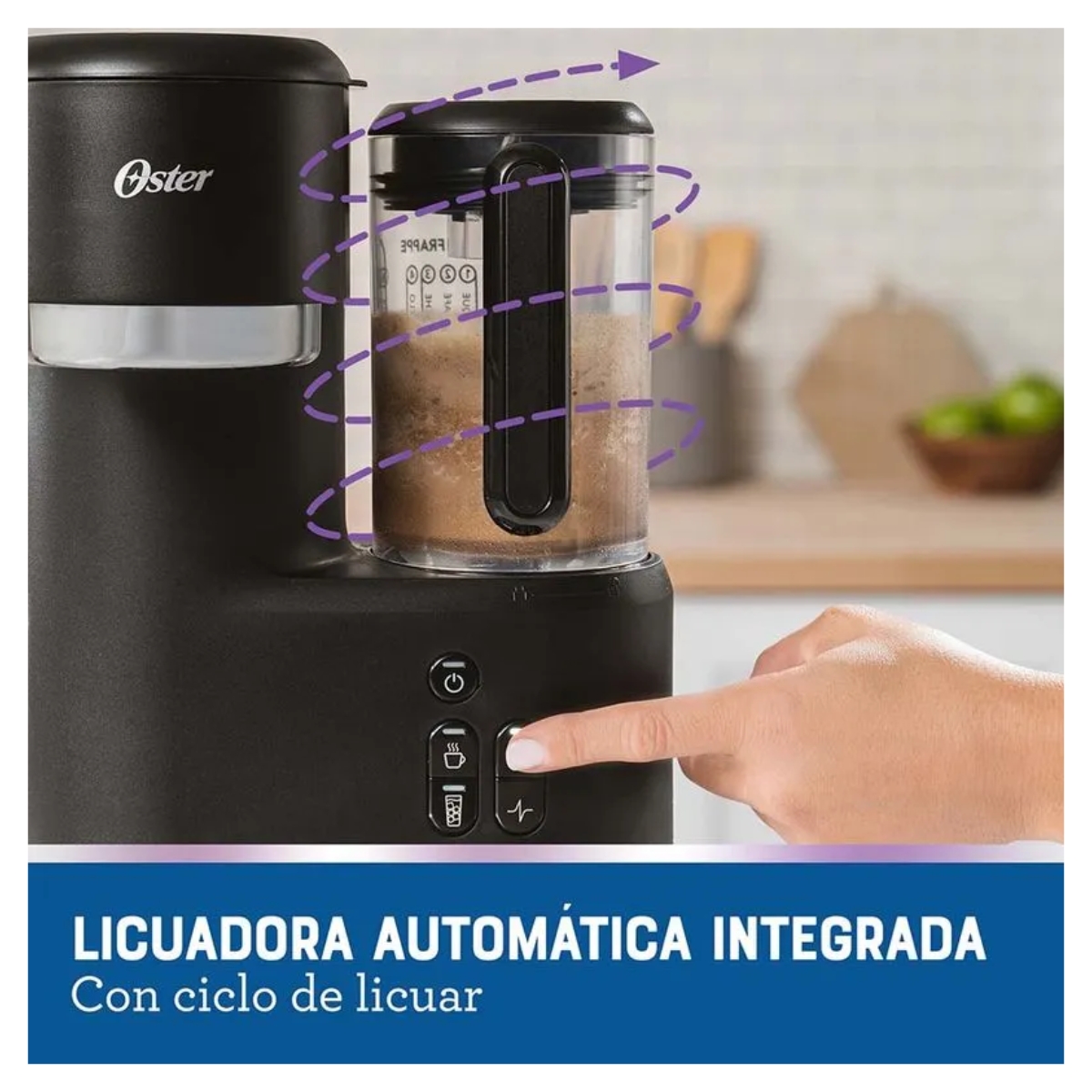 Cafetera frappé Oster® con Licuadora BVSTDC03B 3 en 1 Filtro Permanente.