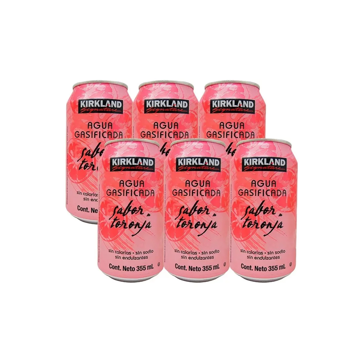 Agua Gasificada Sabor Toronja Kirkland 6 Piezas.