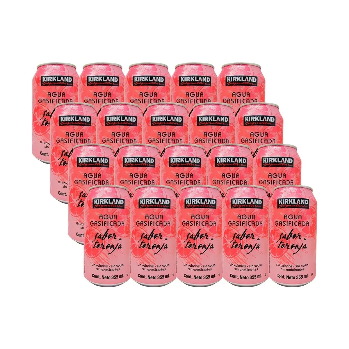 Agua Gasificada Sabor Toronja Kirkland 20 Piezas.