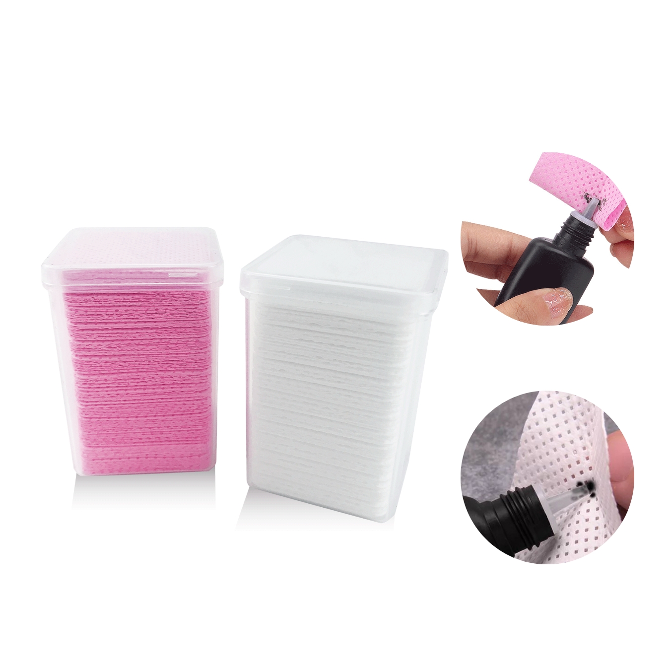 200pzs De Toallas Para Limpiar Adhesivo Extensiones Pestañas.