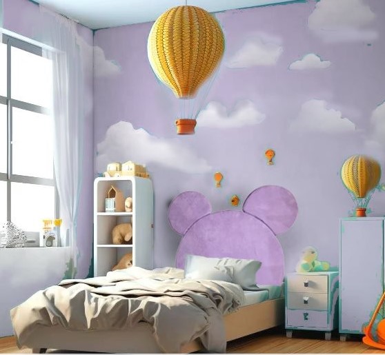 Cabecera Para Cama Individual niños forma Osito Kawaii