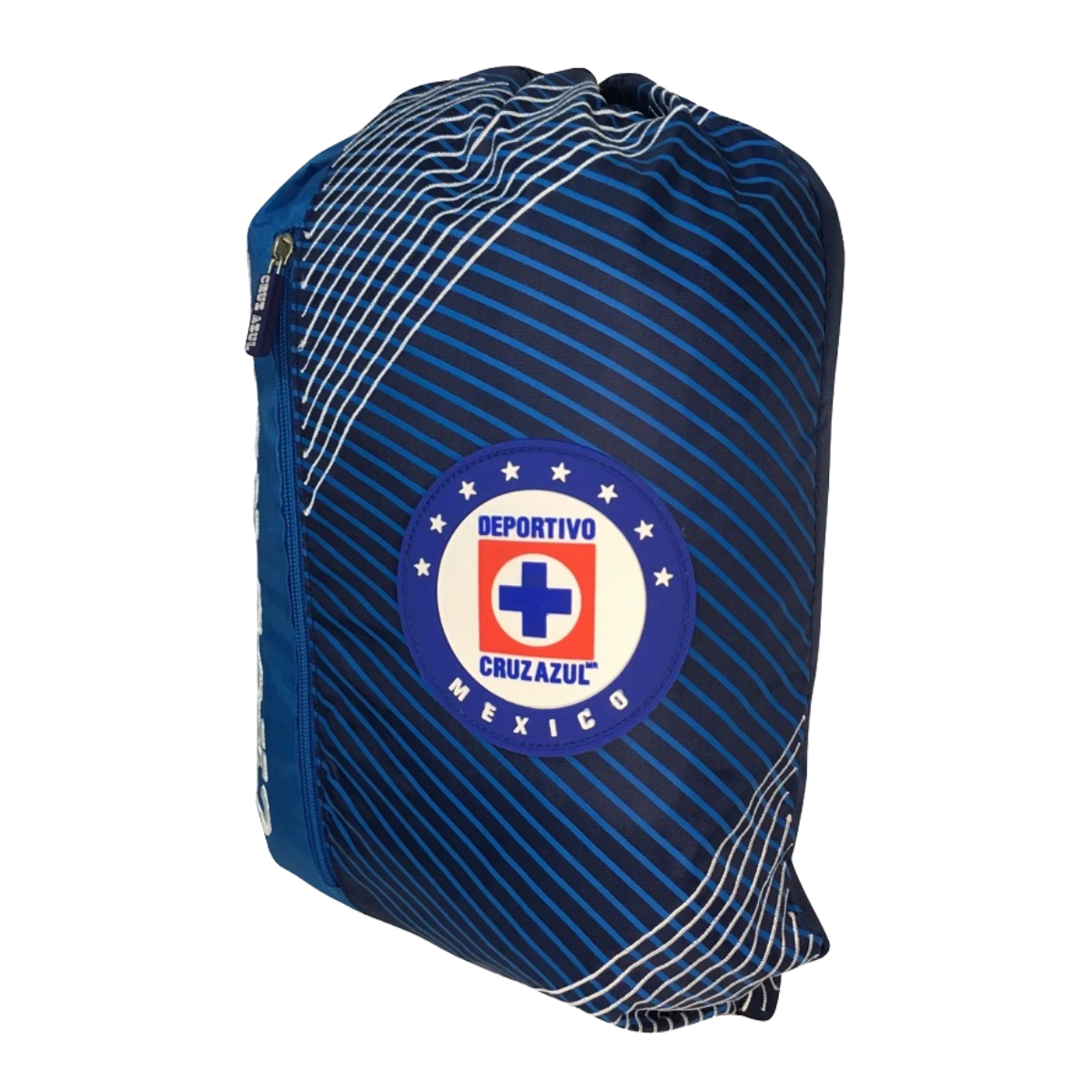 Kit Deportivo Club Cruz Azul con Morral y Balón del No. 05 Azul Marino Rayas