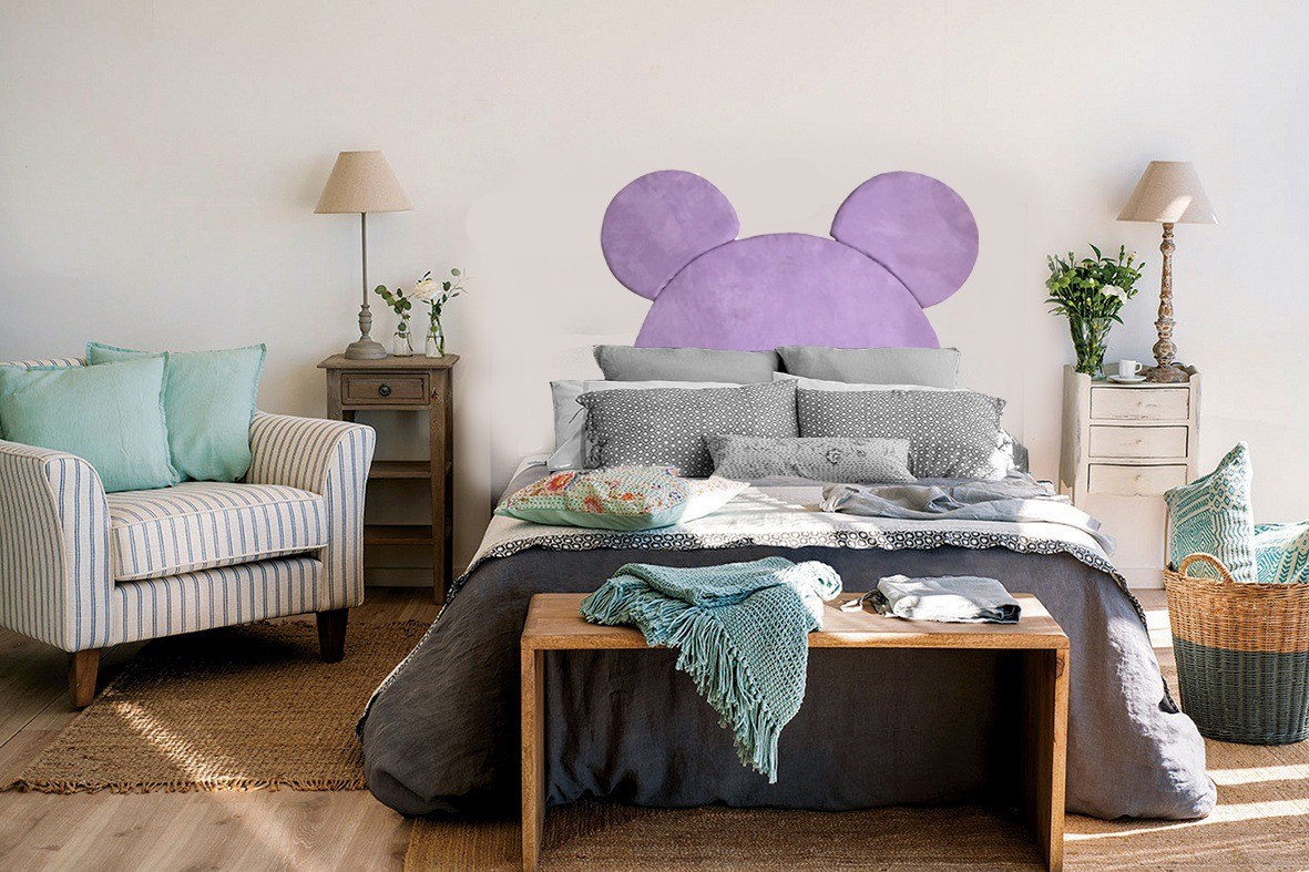 Cabecera Para Cama Individual niños forma Osito Kawaii