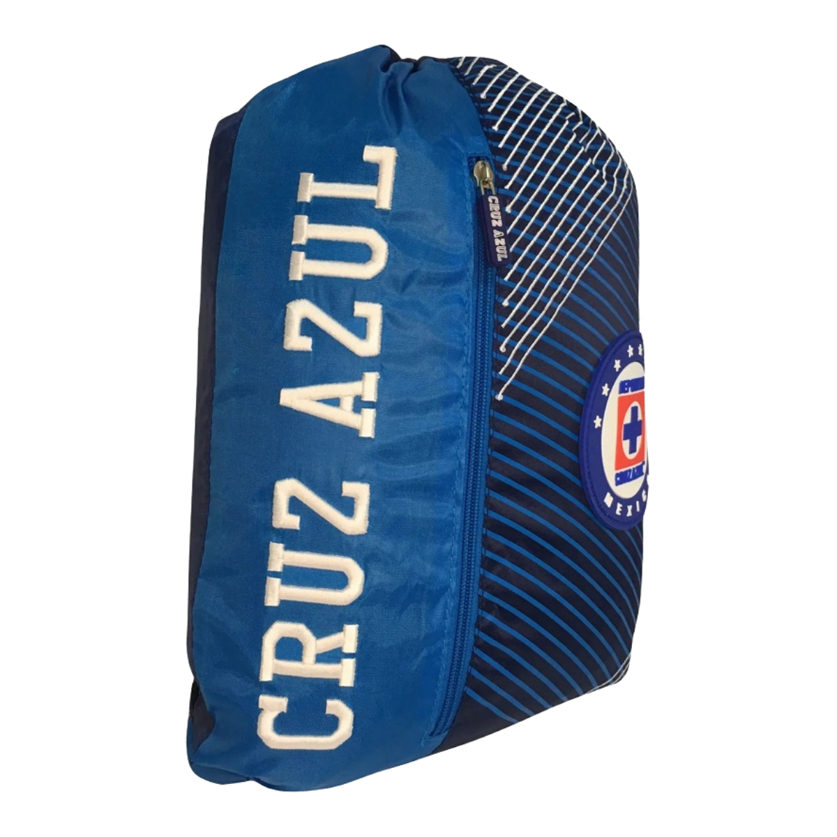 Kit Deportivo Club Cruz Azul con Morral y Balón del No. 05 Azul Marino Rayas