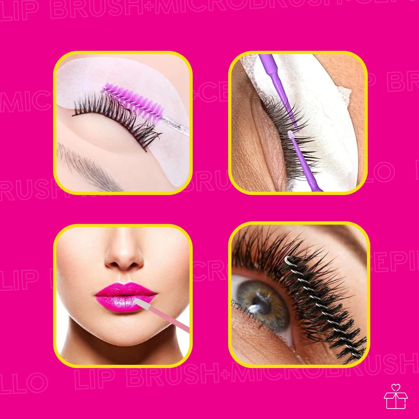 100 Microbrush + 50 Lip Brush + 50 Cepillos Para Pestañas.