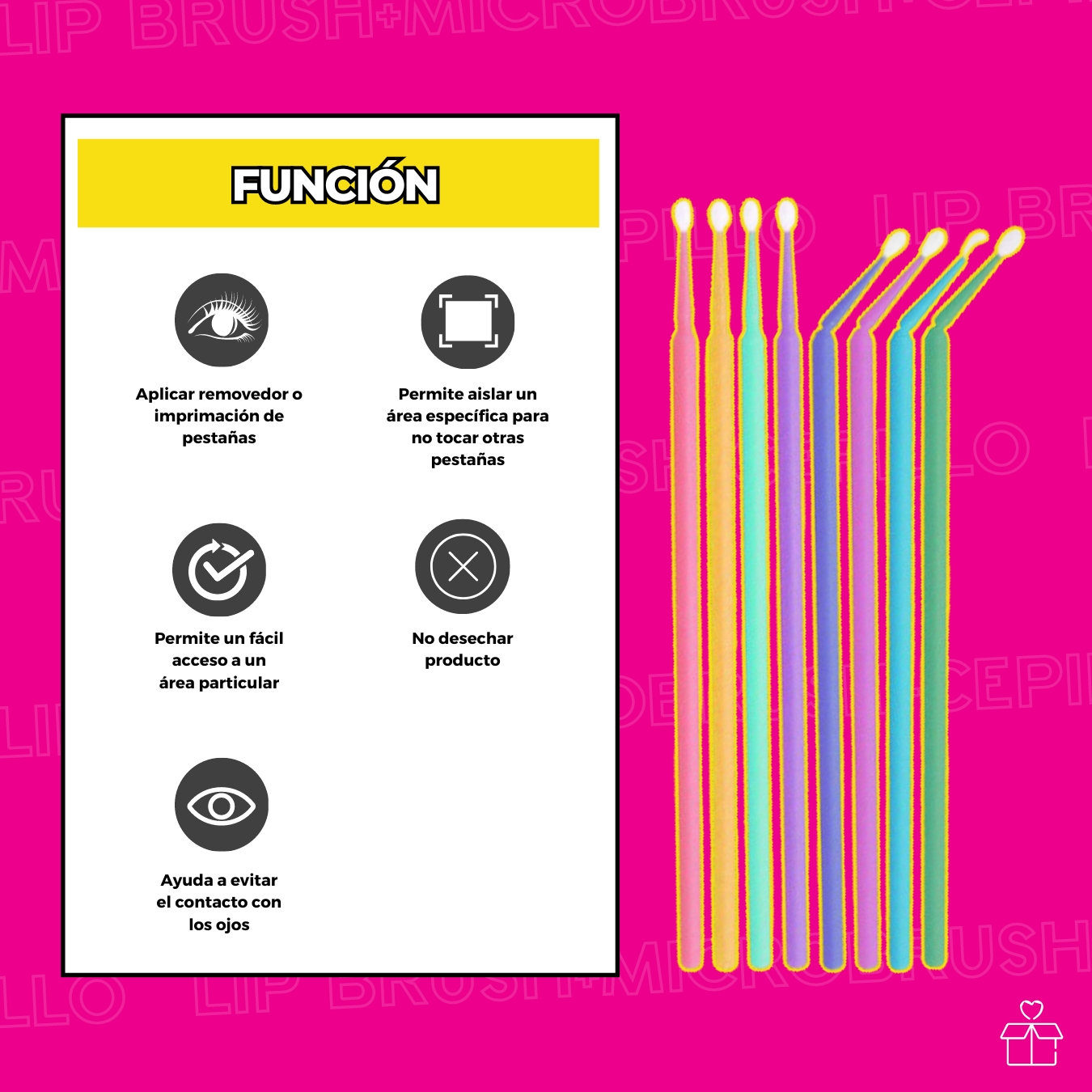 100 Microbrush + 50 Lip Brush + 50 Cepillos Para Pestañas.