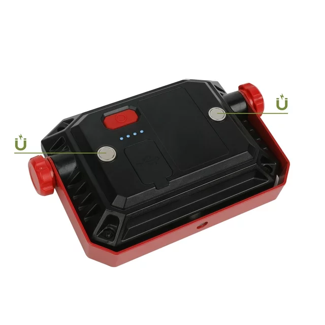 Lámpara De Trabajo Led Recargable De 1000 Lúmenes 40 Metros, Ajustable 360 Grados Marca Hyper Tough