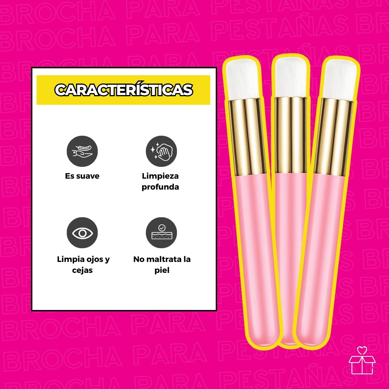 10 Brochas Para Limpiar Pestañas 1x1 .