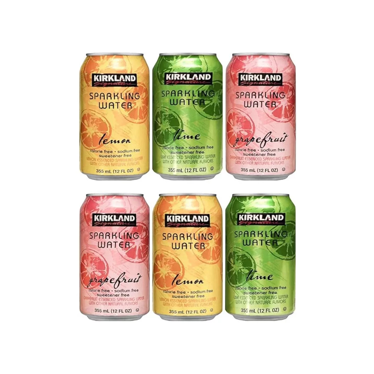 Agua Gasificada Sabores Surtidos Kirkland 6 Piezas.