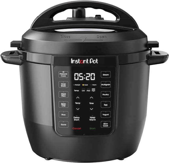 Instant Pot RIO, 7 en 1, olla de presión, olla de cocción lenta, olla de arroz, vaporizador, salteado, yogur y calentador, incluye aplicación con más de 800 recetas, 6 cuartos de galón
