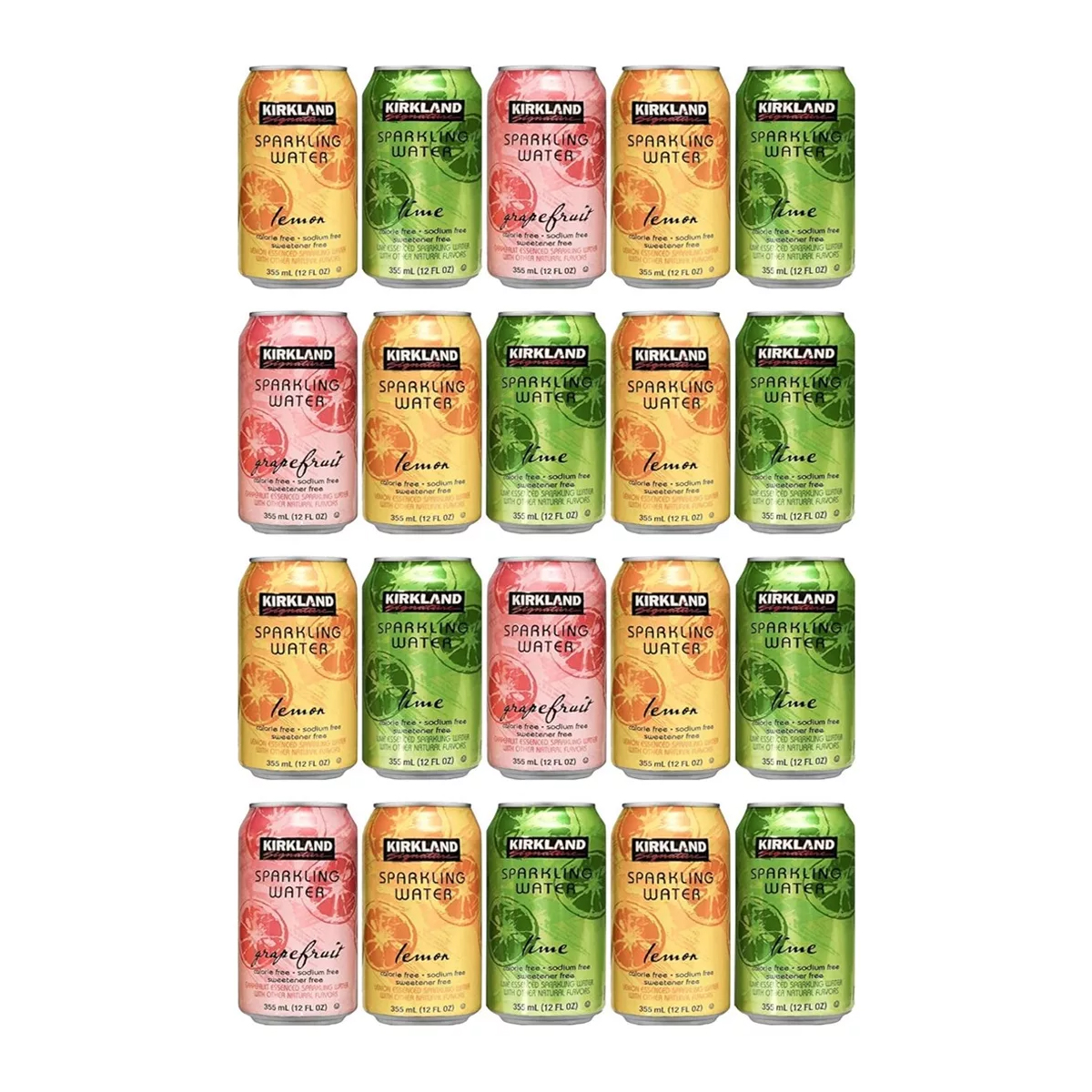 Agua Gasificada Sabores Surtidos Kirkland 20 Piezas.