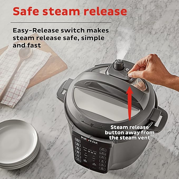 Instant Pot RIO, 7 en 1, olla de presión, olla de cocción lenta, olla de arroz, vaporizador, salteado, yogur y calentador, incluye aplicación con más de 800 recetas, 6 cuartos de galón