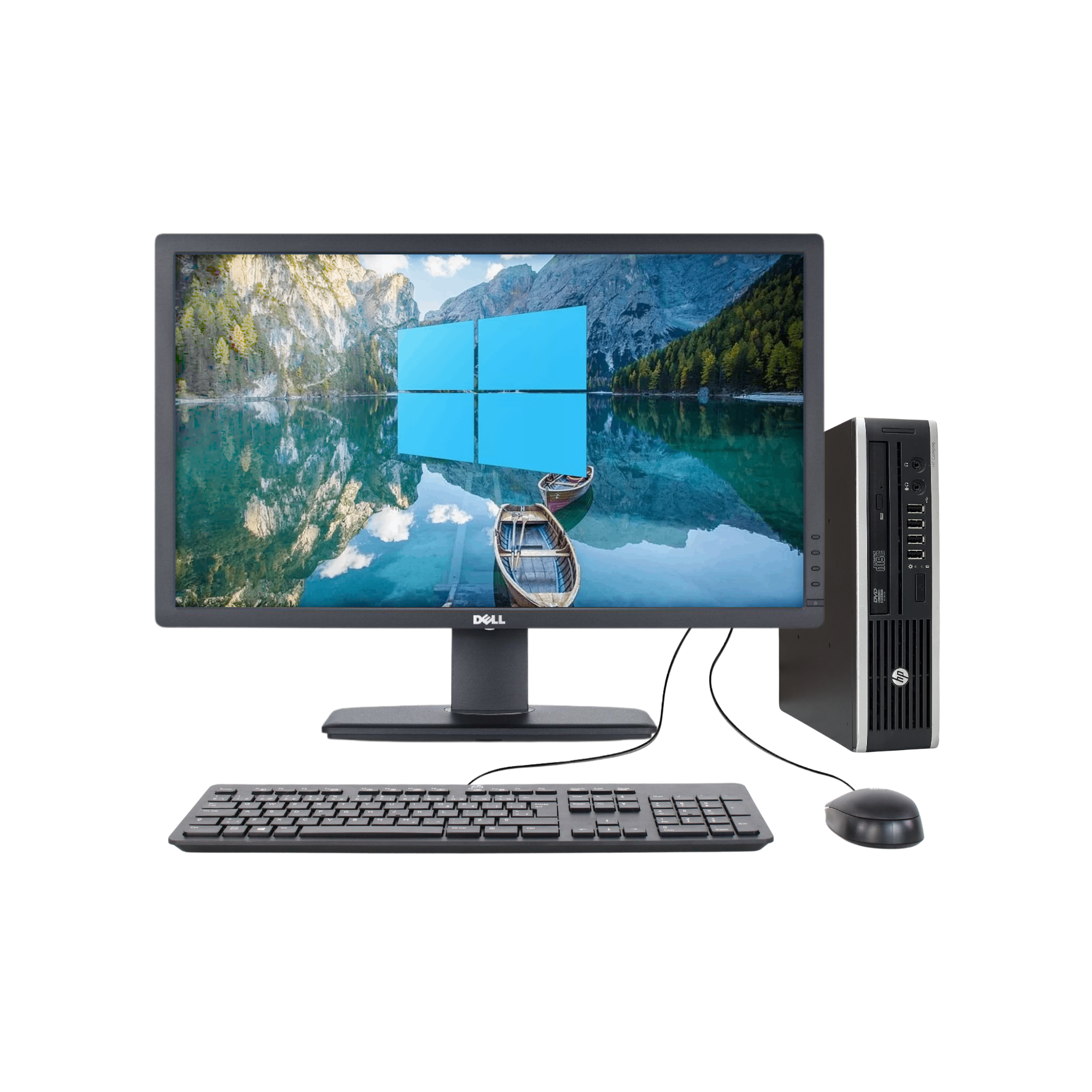 HP Compaq 8300 Pro USFF | Intel Core i5 3ra gen. | 8 GB RAM - 240 GB SSD | Monitor de 22" (Reacondicionado grado A)