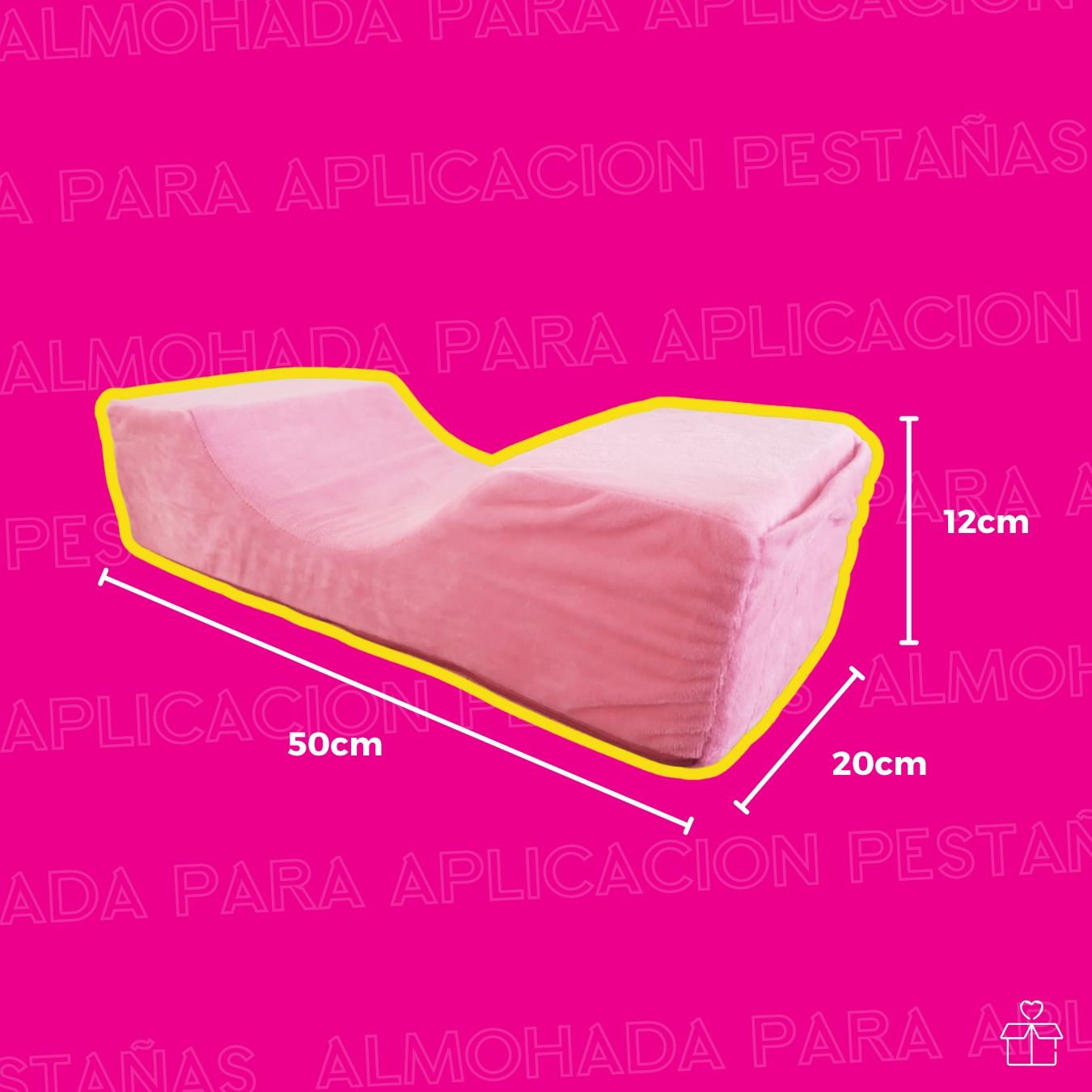 Almohada Para Aplicación De Extensión De Pestañas Rosa.