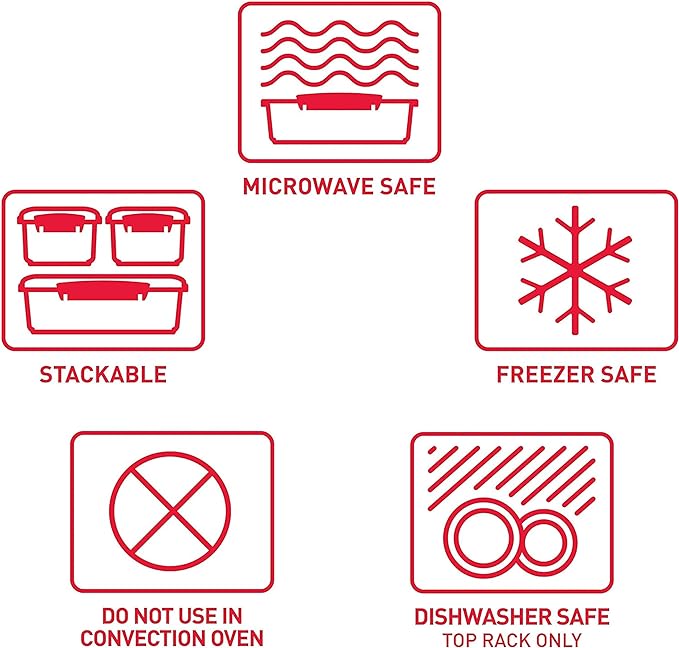 Sistema Arrocera para microondas y vaporizador para Verduras con ventilación de liberación de Vapor, Apto para lavaplatos, Rojo