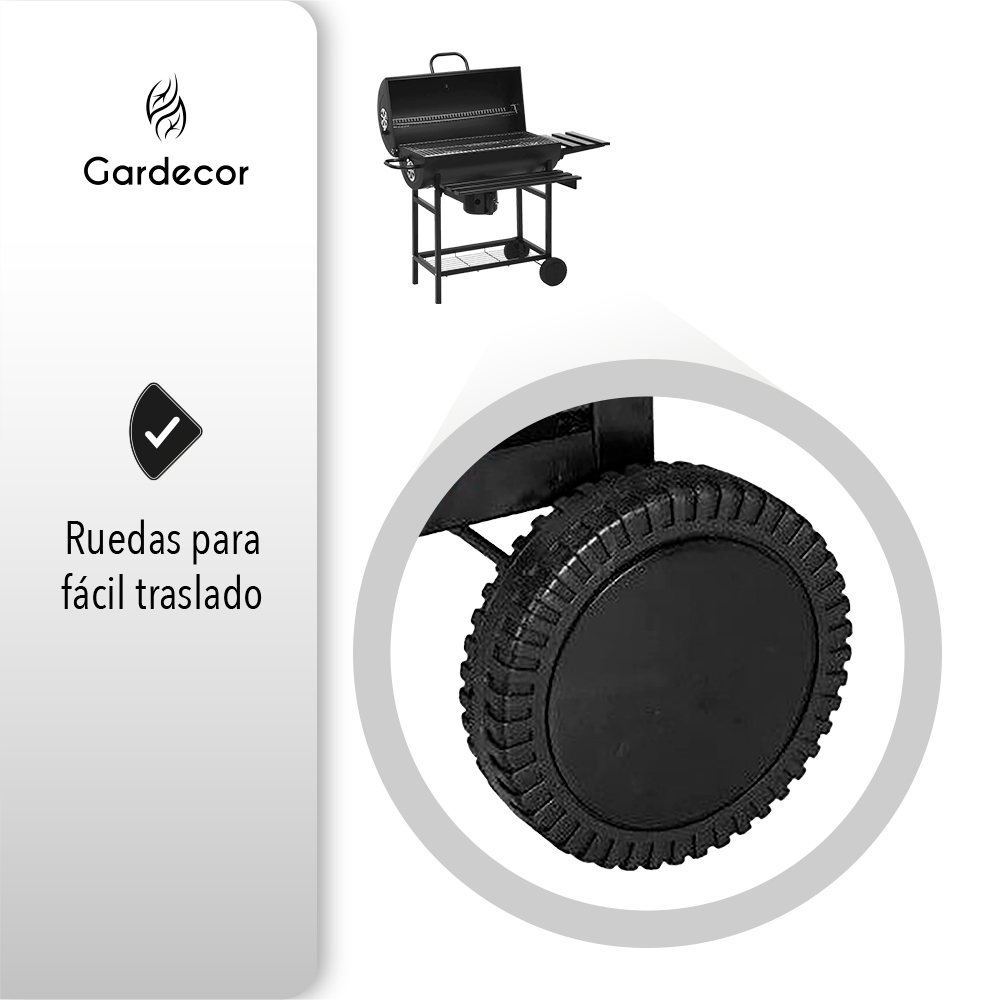  ASADOR TIPO BARRIL COLOR NEGRO 109X70X95 CM.