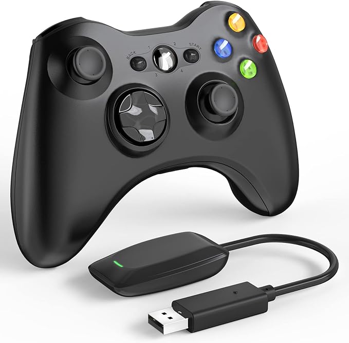 Control compatible con xbox 360 inalambrico color negro