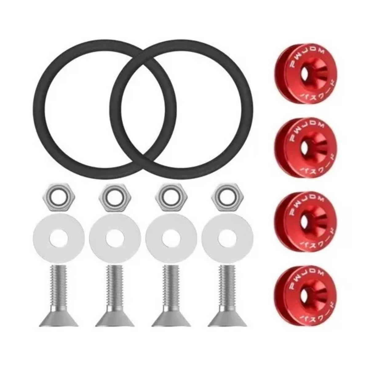 Sujetadores Facia Plano Tornillo Liga Bumper Fastener Rojo