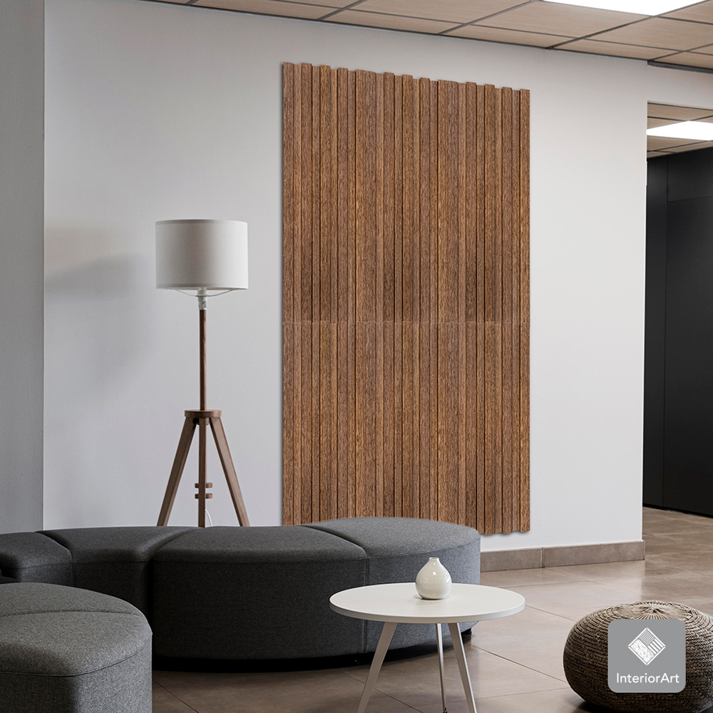 LAMBRIN DECORATIVO PREMIUM 3.4 M² 10 PZAS ESTILO MADERA COLOR  CAFÉ OSCURO 