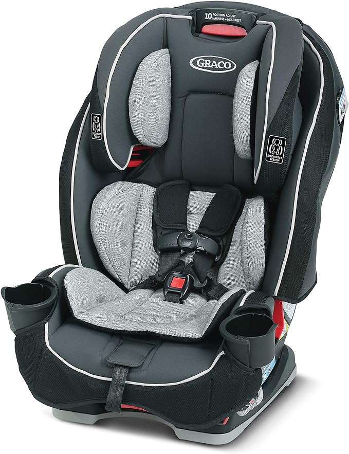 A Graco Slimfit - Asiento de coche 3 en 1, diseño delgado y cómodo, ahorra espacio en tu asiento trasero, Darcie