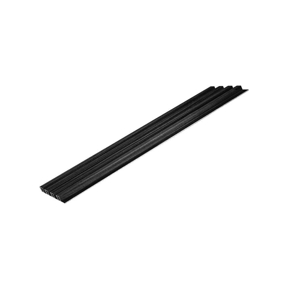 LAMBRIN DECORATIVO PREMIUM 3.4 M² 10 PZAS ESTILO MADERA COLOR NEGRO 