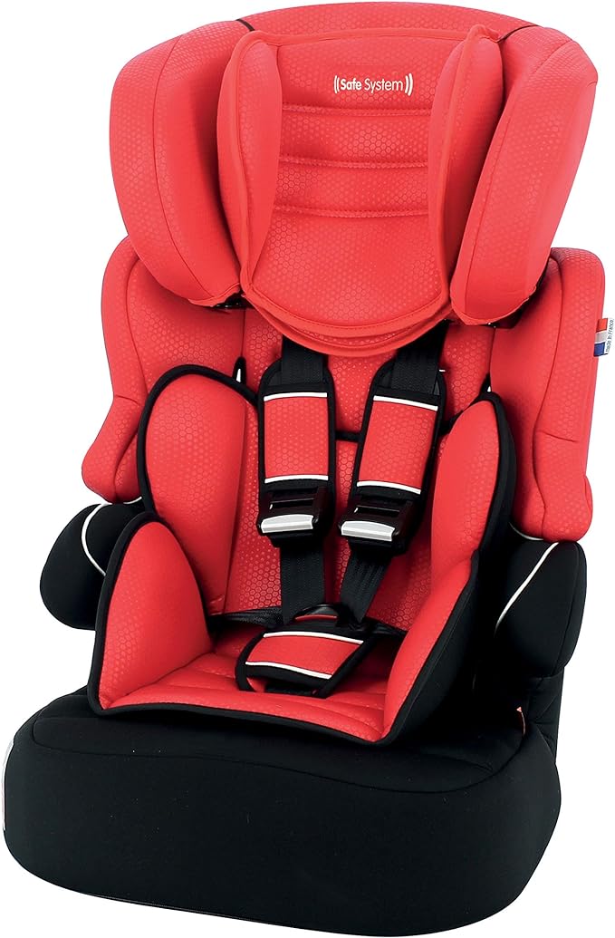 A Safe System BELINE Autoasiento Grupo 1/2/3 (9-36Kg) - Fabriqué en France - Reposacabezas réglable en altura