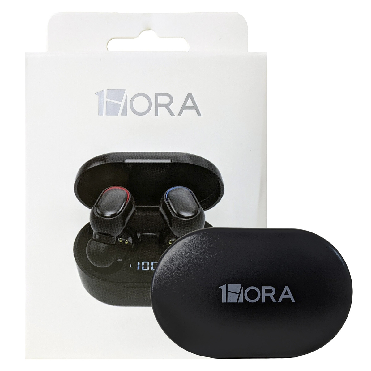 Manos Libres Bluetooth Inalámbricos Chícharo Estuche TWS 1Hora AUT114 Negro.