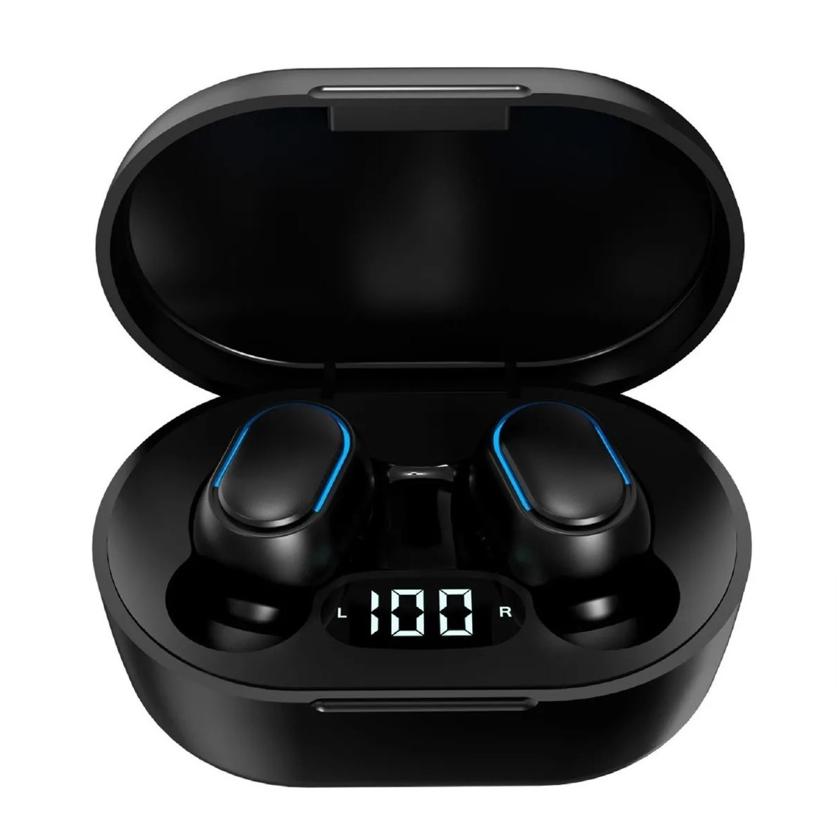 Manos Libres Bluetooth Inalámbricos Chícharo Estuche TWS 1Hora AUT114 Negro.