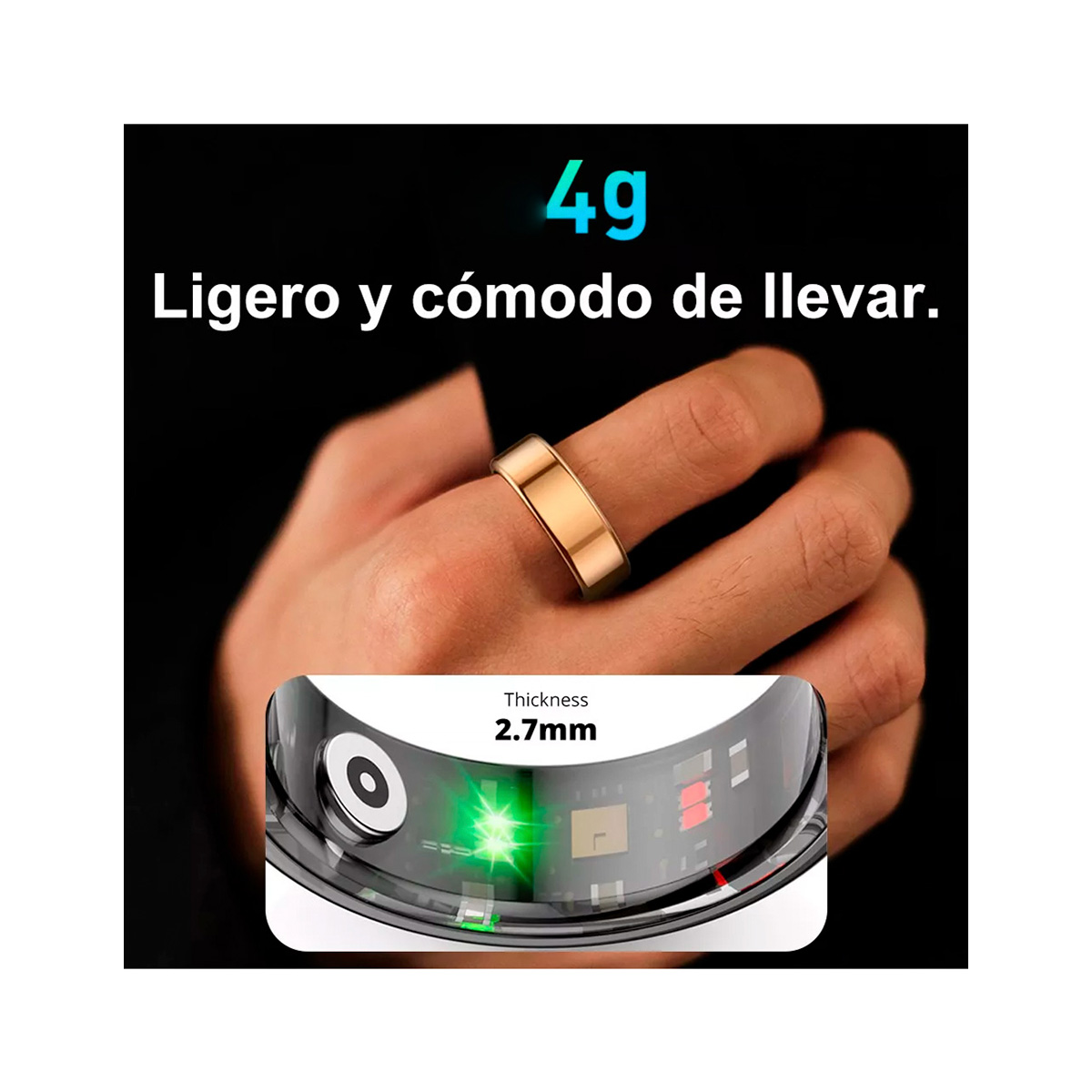 Anillo Inteligente Petukita Box RTw02 Multifunción Silver