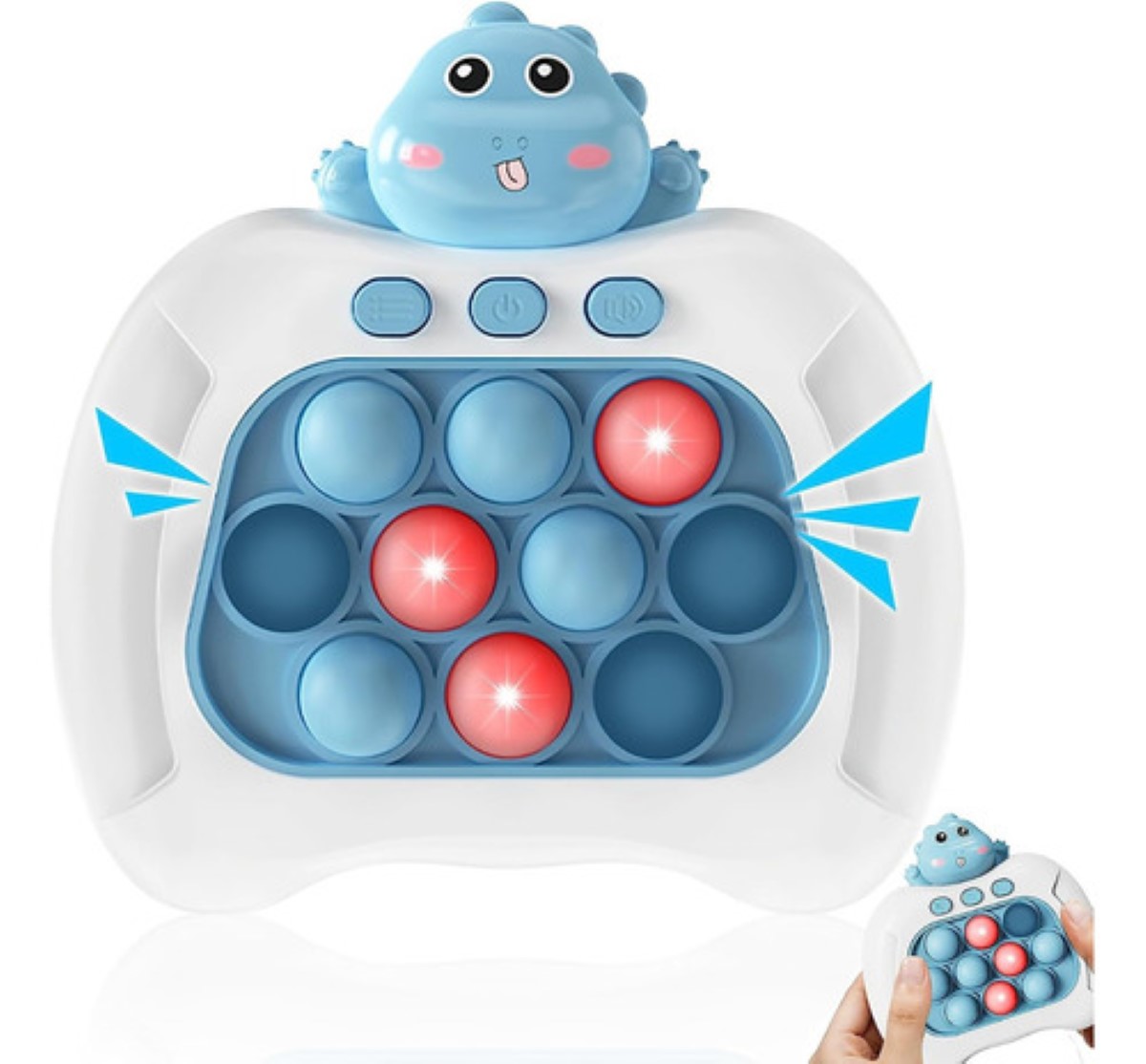 Juguete Quick Push Fidget Spinner Juguetes Antiestres Azul