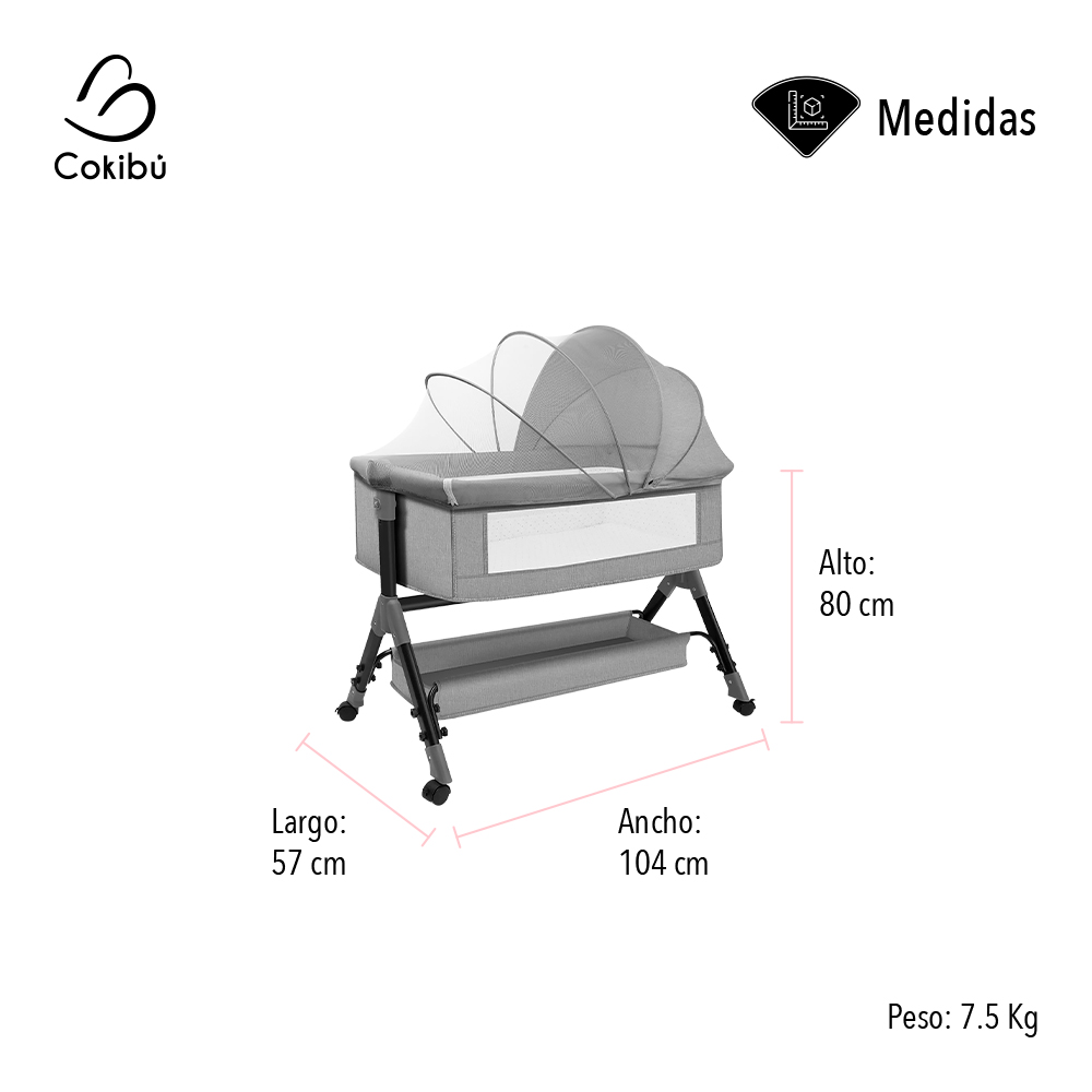 Cuna Moisés Para Bebé Con Mosquitero