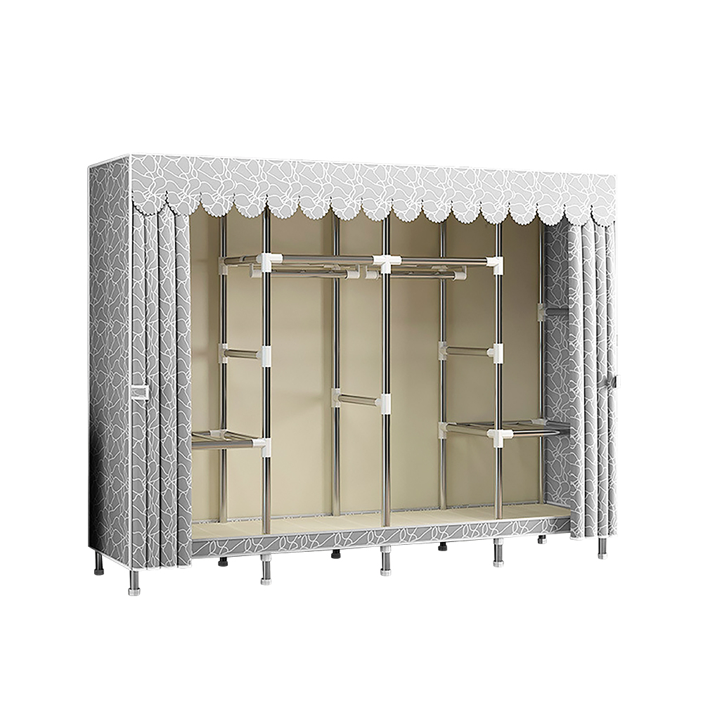 CLOSET ARMABLE 1.65 M COLOR GRIS CON GRECA.