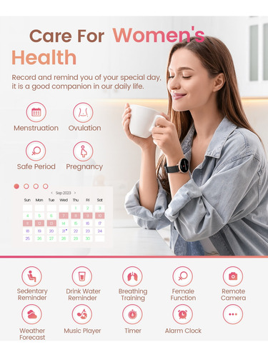 Smartwatch Para Mujer Dekelife Reloj Inteligente Deportivo