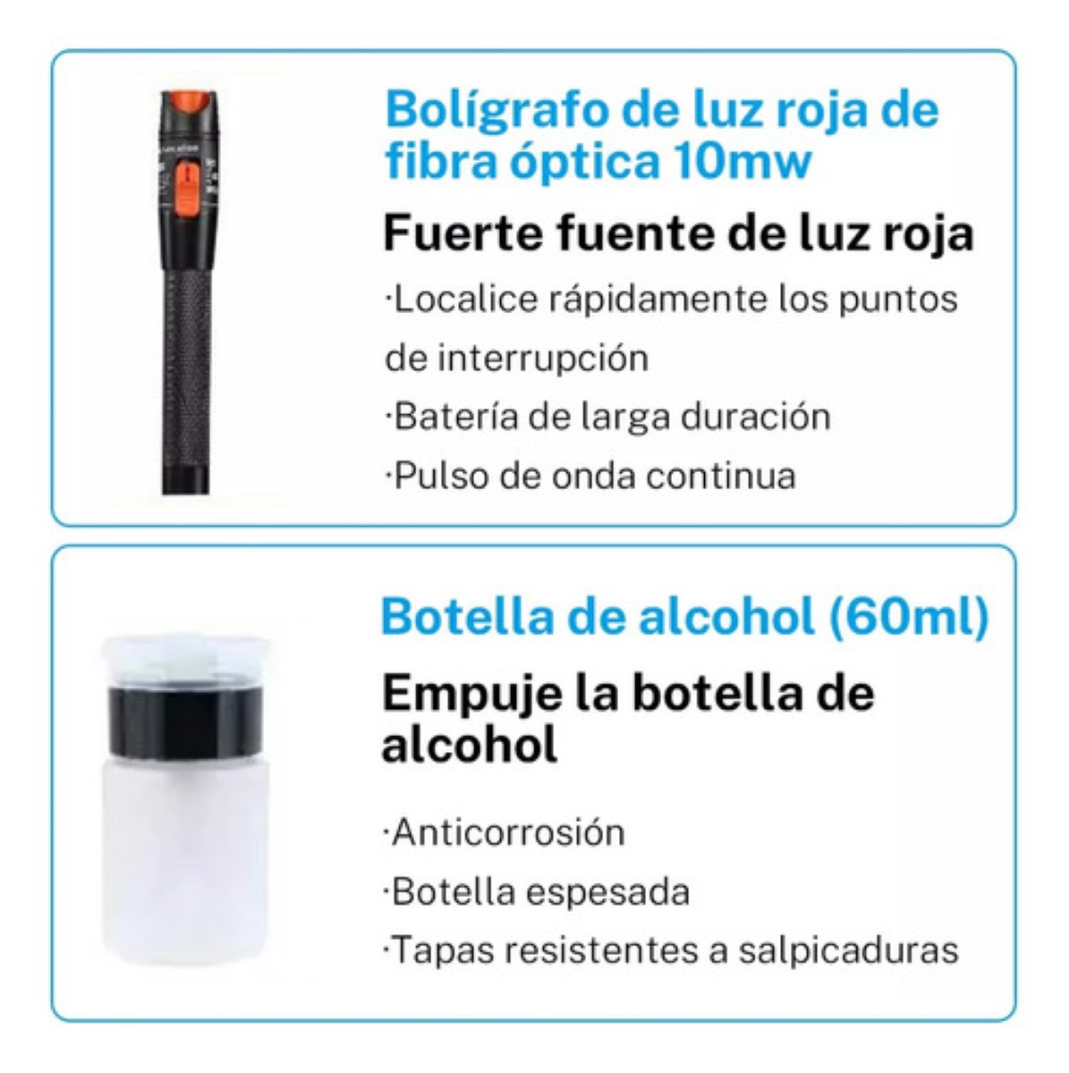 "Kit De Fibra Optica De Herramientas Ftth Medidor De Potencia 12 pz "