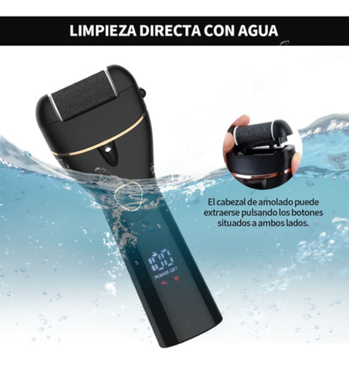 "Removedor De Callos Máquinas Exfoliadoras Lima Para Pies negro "