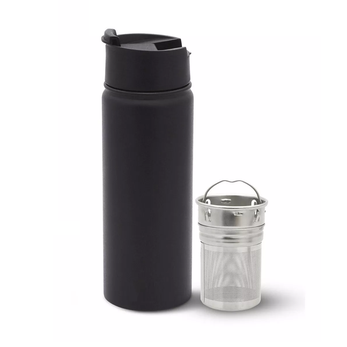 Termo de Acero Inoxidable con Infusor de Té (550 ml) Negro