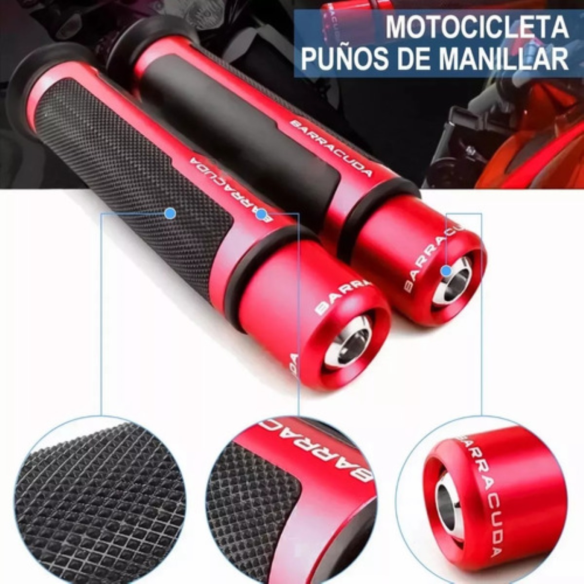 "Palancas Moto Universales Y Palanca De Freno 22mm Aluminio negro Rojo "