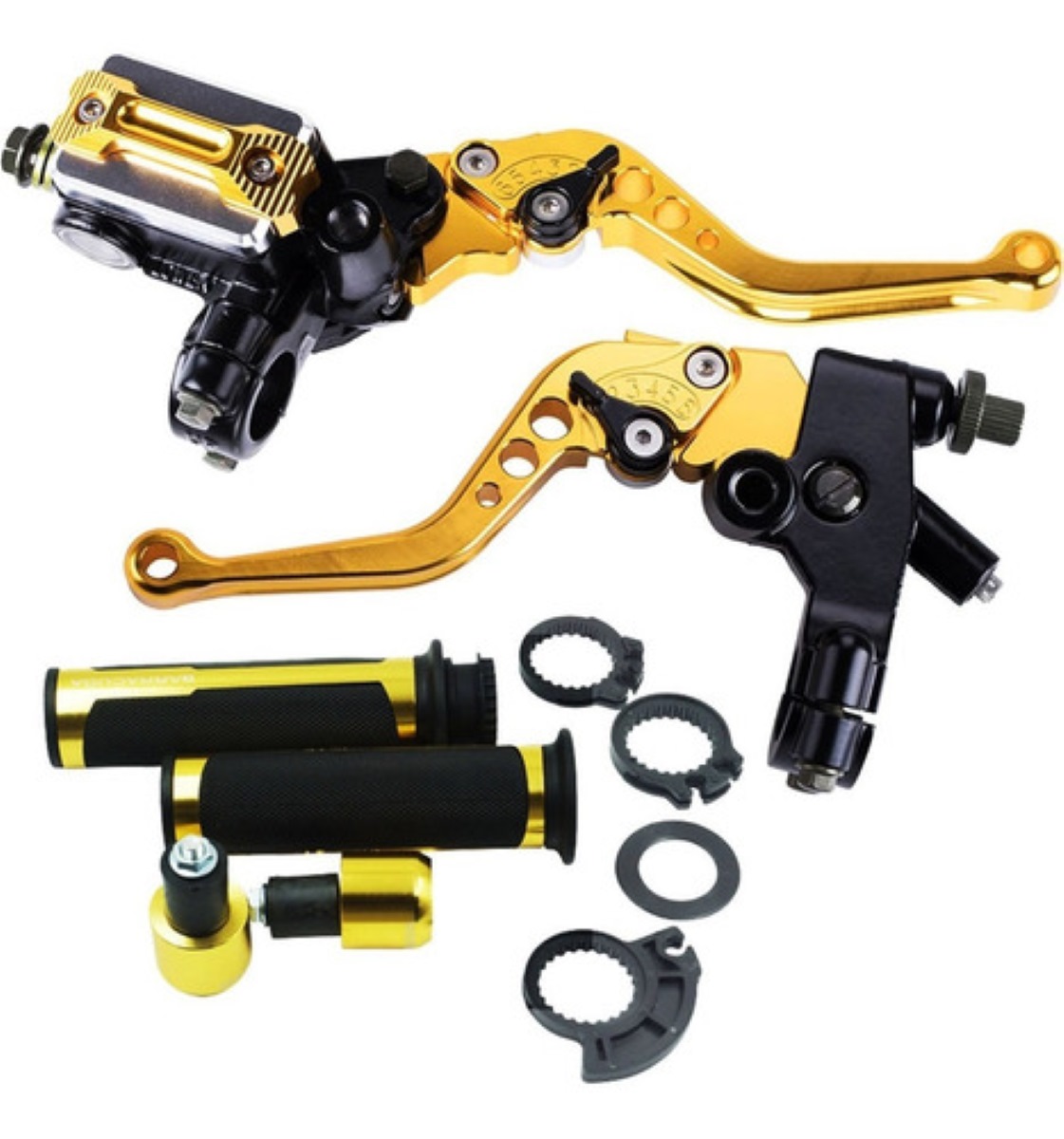 "Moto Palancas De Manillar Embrague Y Freno Universales 22mm Dorado  "