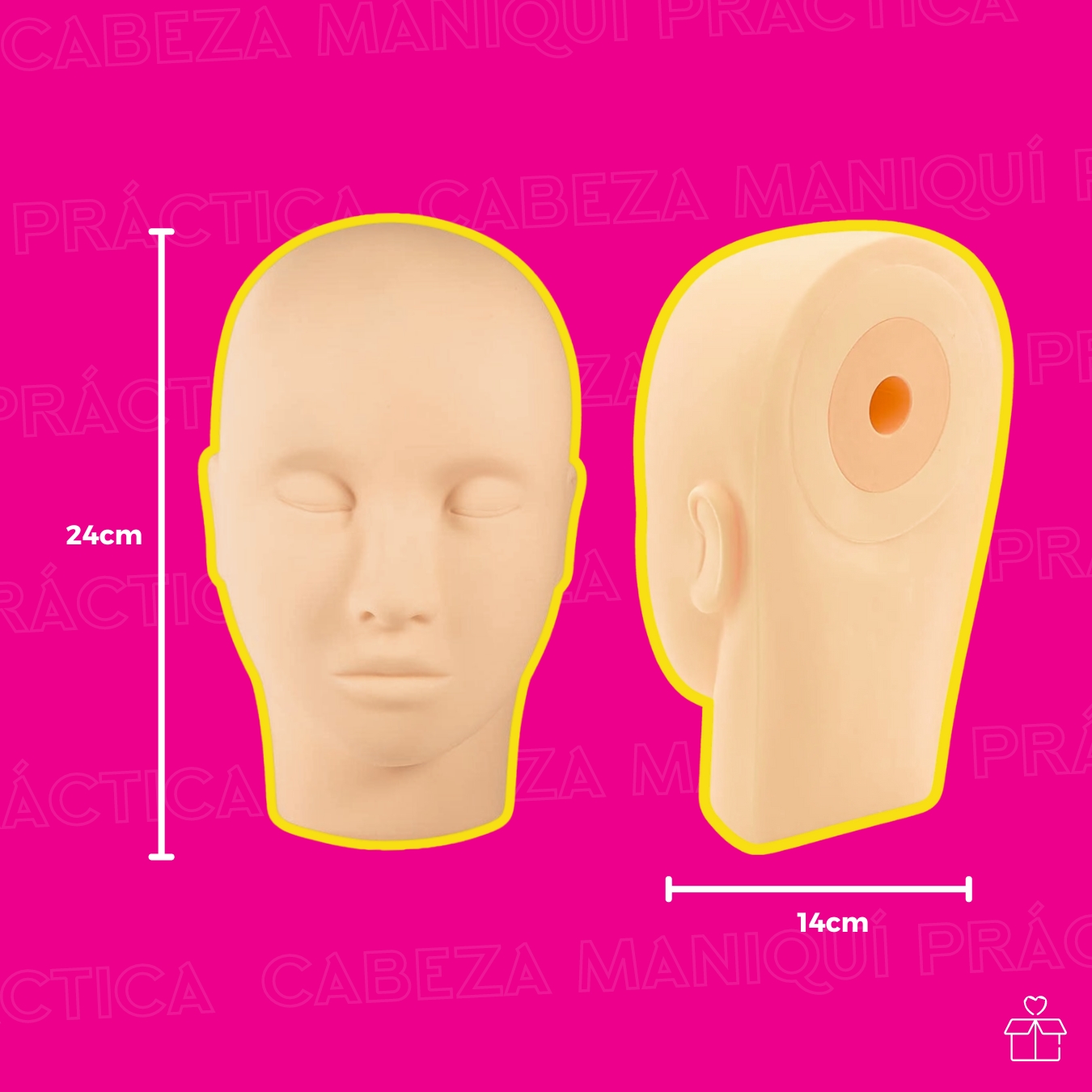 Maniquí Cabeza Para Practica De Pestañas Microblading Cejas.