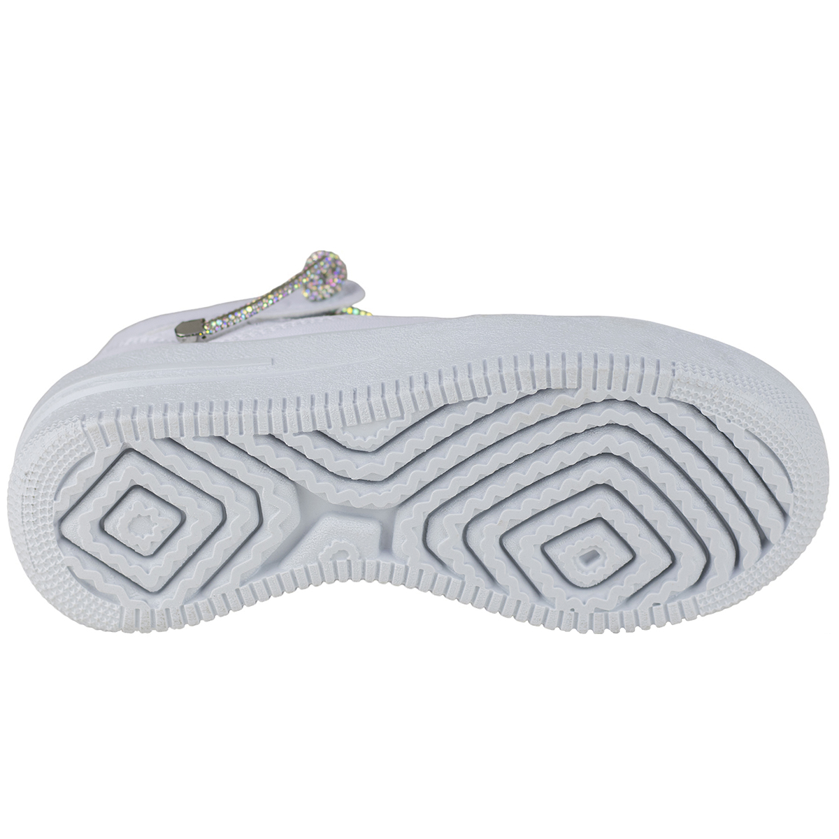 Tenis Tipo Bota Plataforma Mujer Shadow 3003 Blanco Tornasol