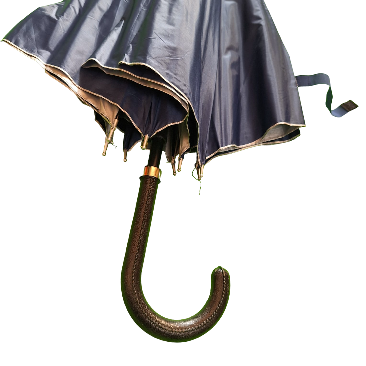 Sombrilla Paraguas Color Azul Oscuro Extra Grande Reforzada De 8 Varillas