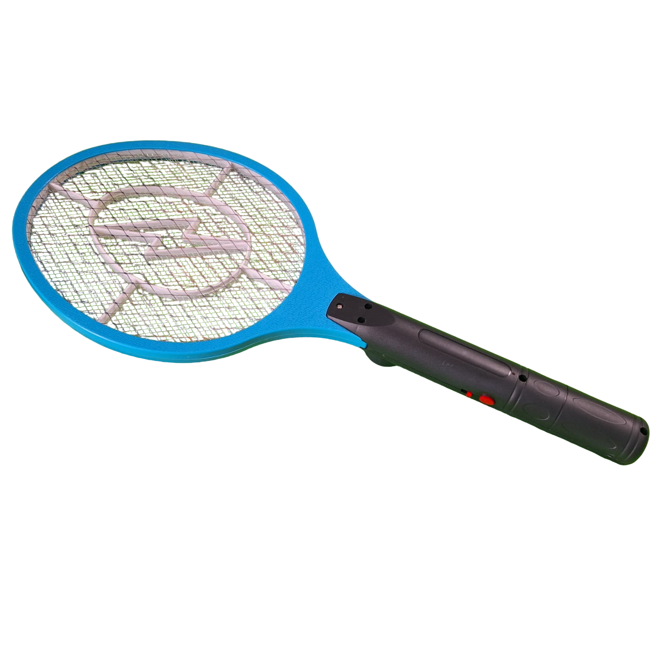 Raqueta Eléctrica Mata Moscas Mosquitos Recargable Color Azul Con Luz Led