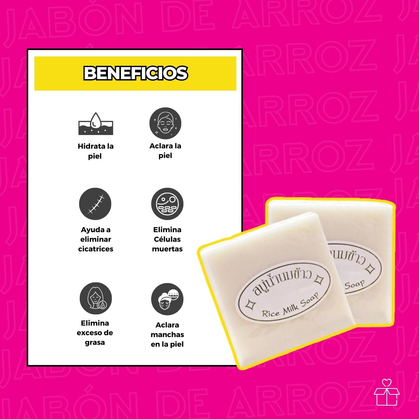 12 Jabones Arroz Tailandes Exfoliante Aclara.