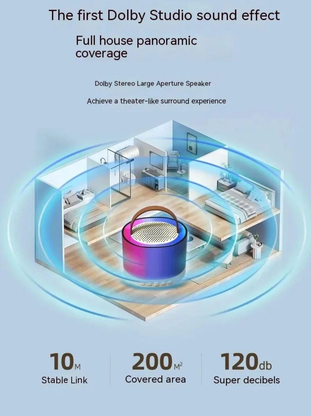 Mini bocina con dos microfonos karaoke con bluetooth.