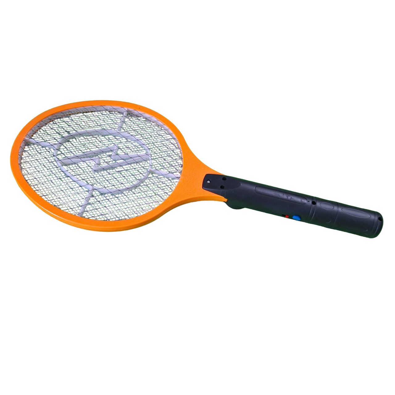 Raqueta Eléctrica Mata Moscas Mosquitos Recargable Color Naranja Luz Led