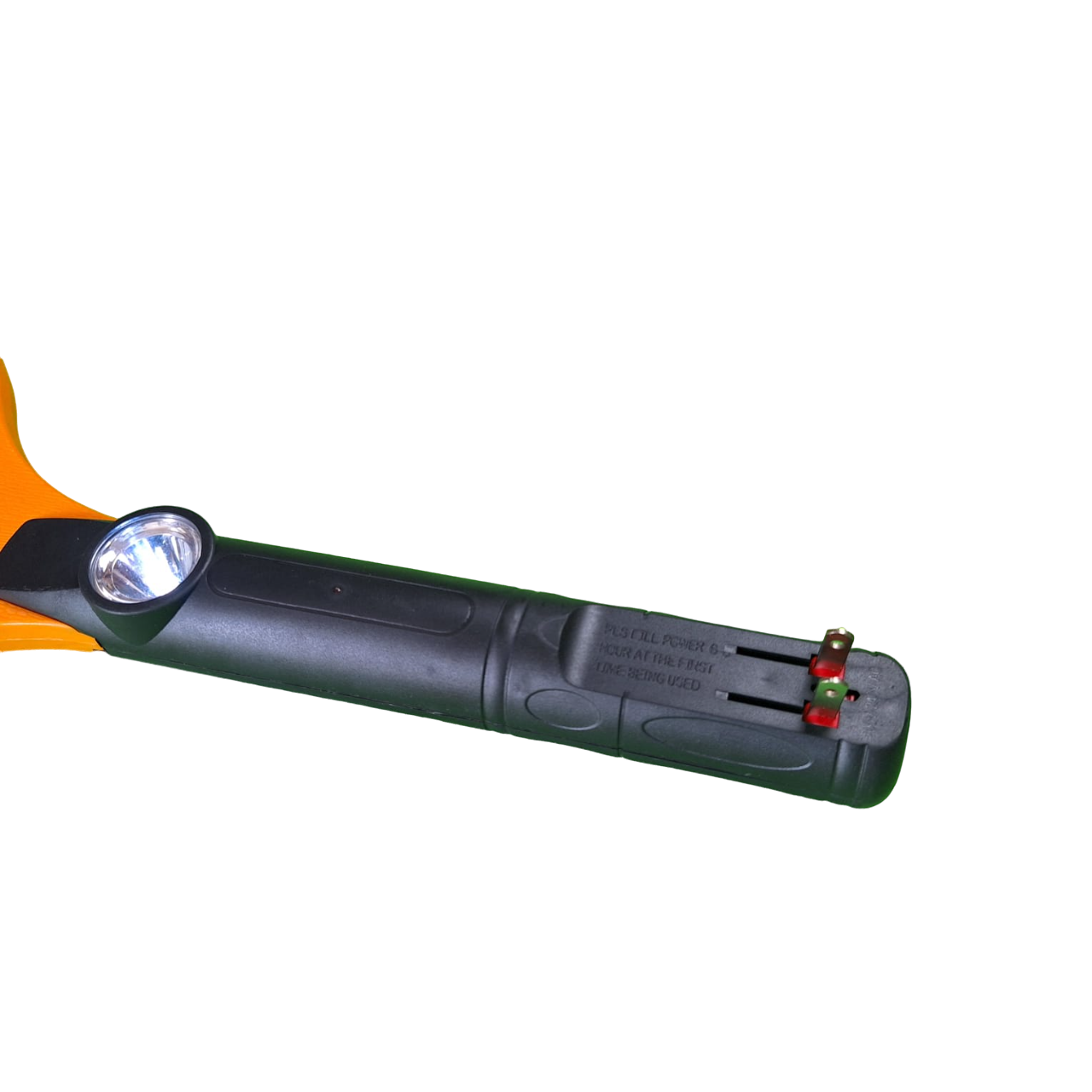 Raqueta Eléctrica Mata Moscas Mosquitos Recargable Color Naranja Luz Led